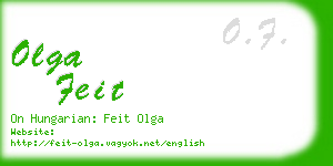 olga feit business card